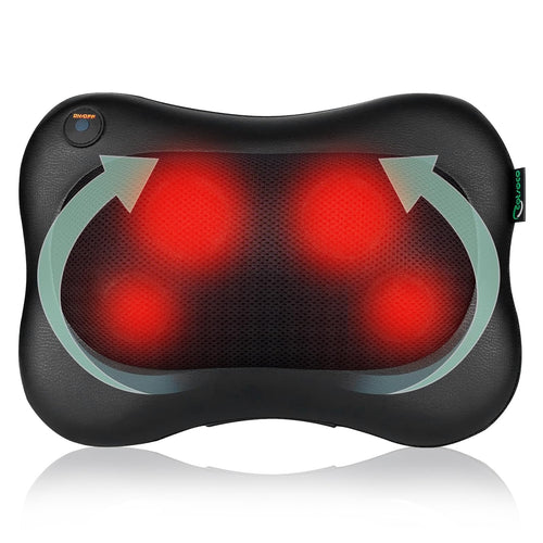Shiatsu Neck and Back Massager with Heat Deep Tissue Electric Massage Pillow for Pain Relief Ideal for Shoulders Back Legs and Feet Perfect for Home Car Office and Gifts B